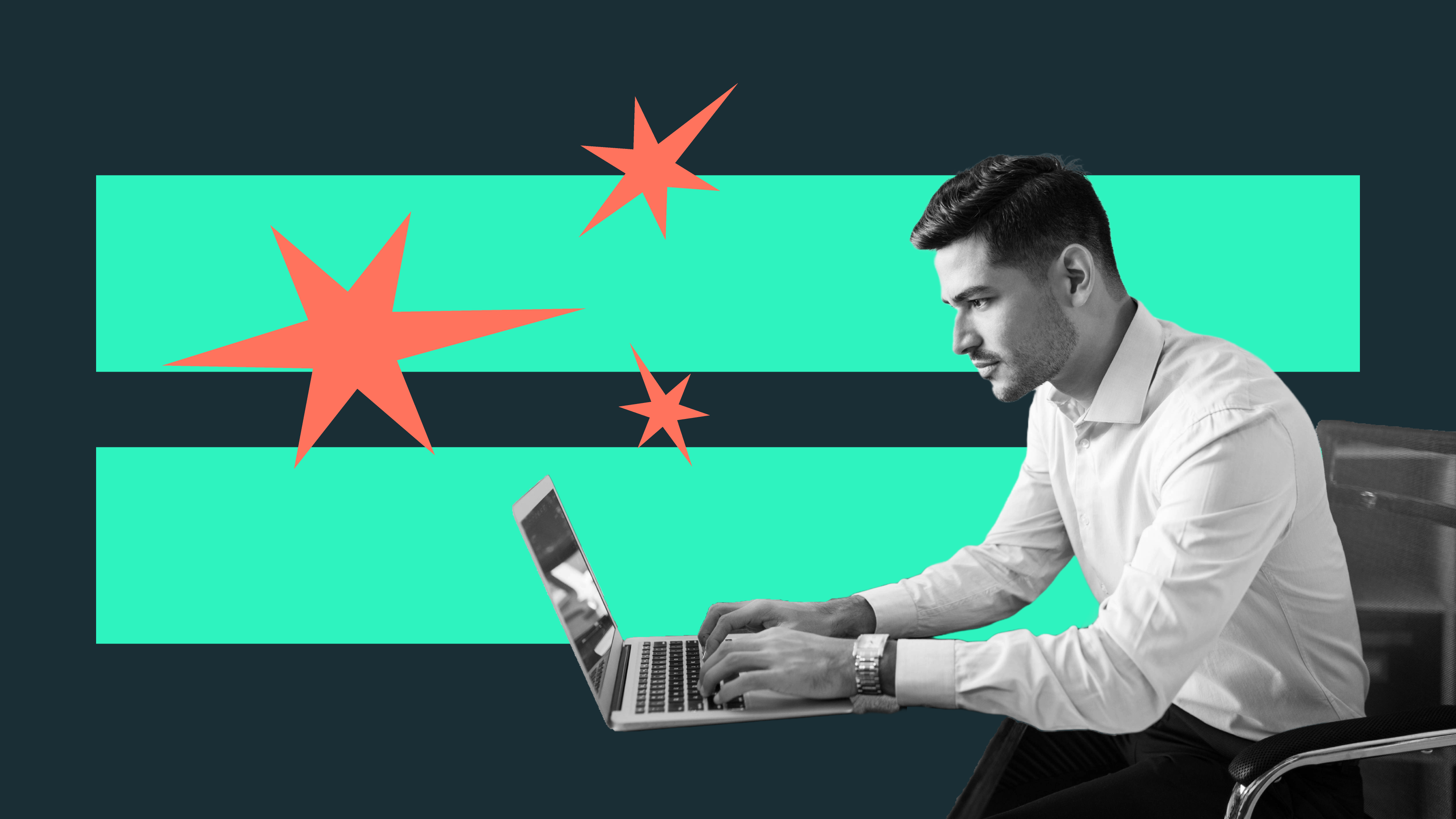A man uses his laptop to run a trading side hustle from home